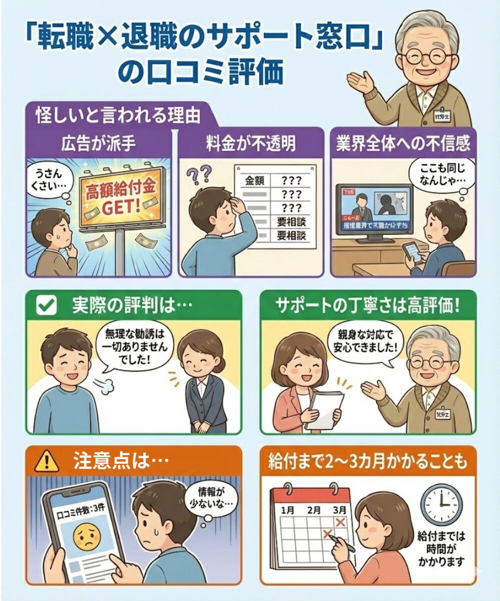 【結論】転職×退職のサポート窓口の口コミ評価
