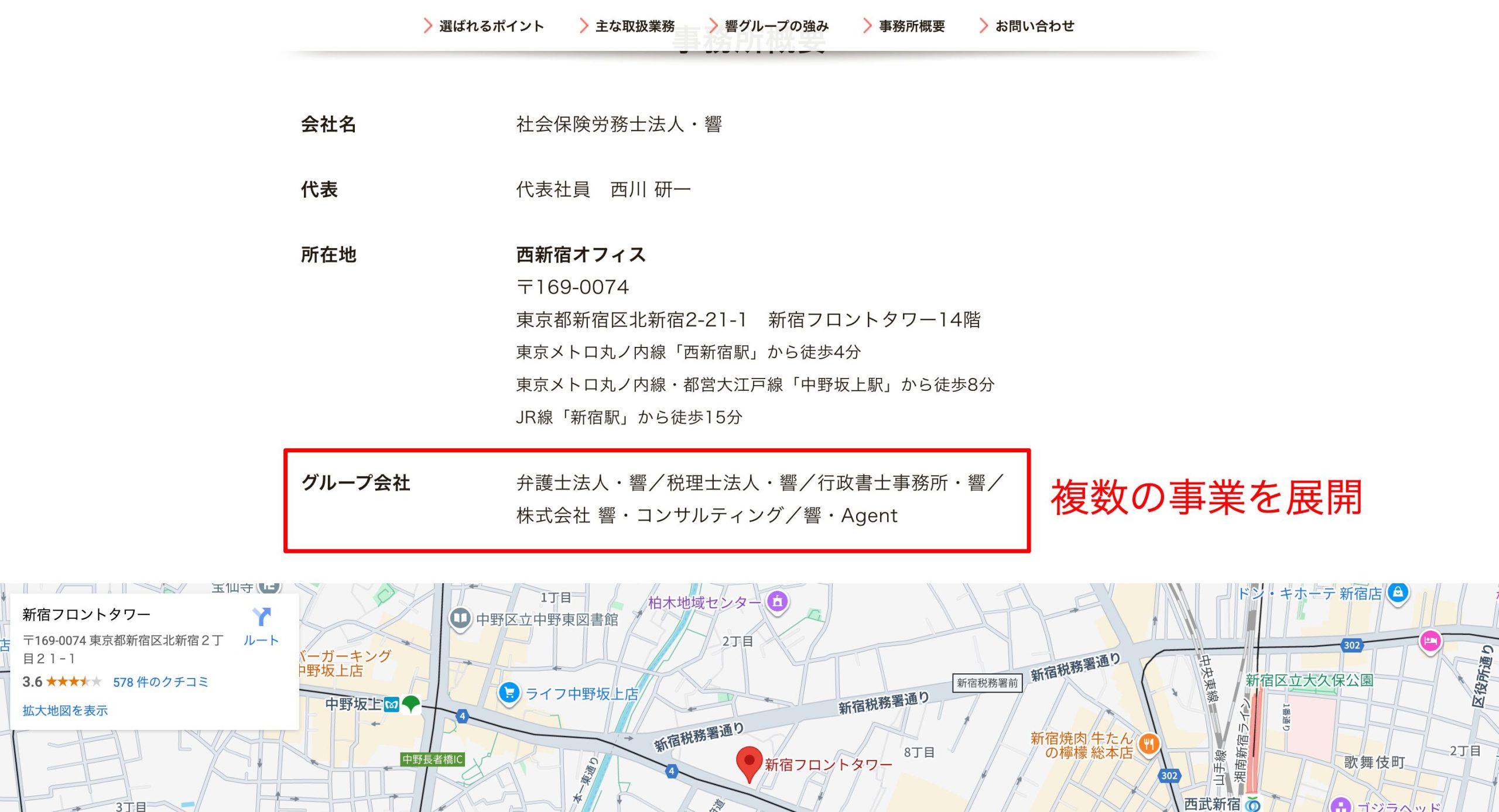 グループ会社として幅広い事業を展開している。弁護士法人・響/税理士法人・響/行政書士事務所・響/
株式会社 響・コンサルティング/響・Agent