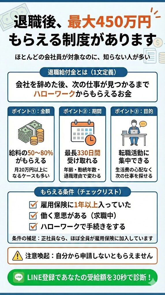 退職給付金の概要を解説した画像