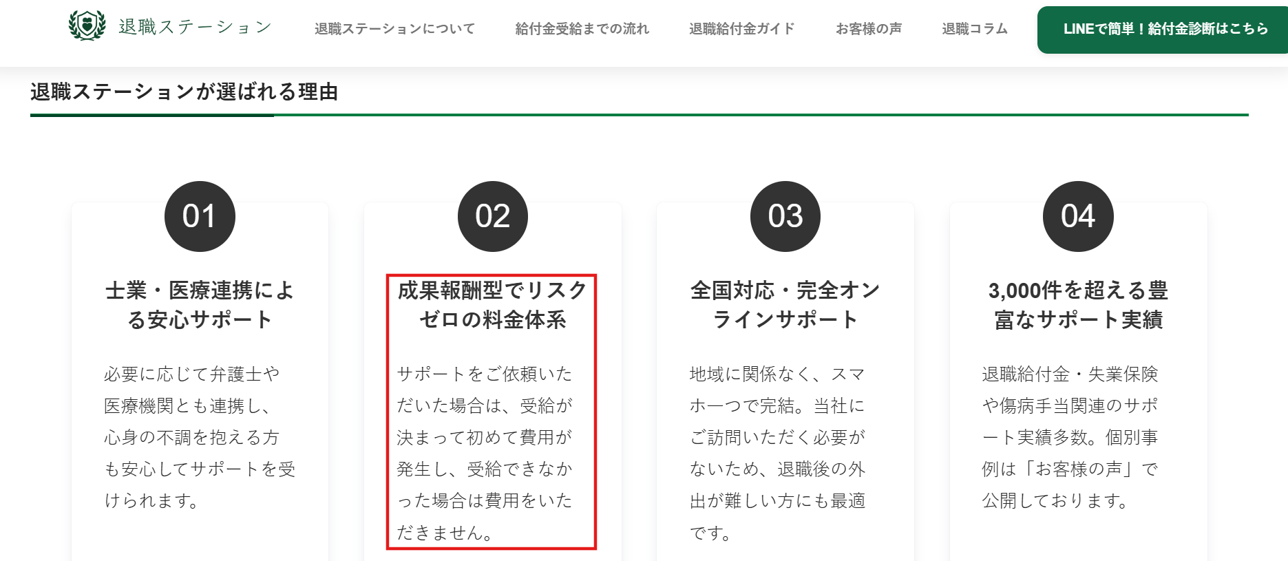 退職ステーション公式サイトのabout-usページ（2026年3月時点）