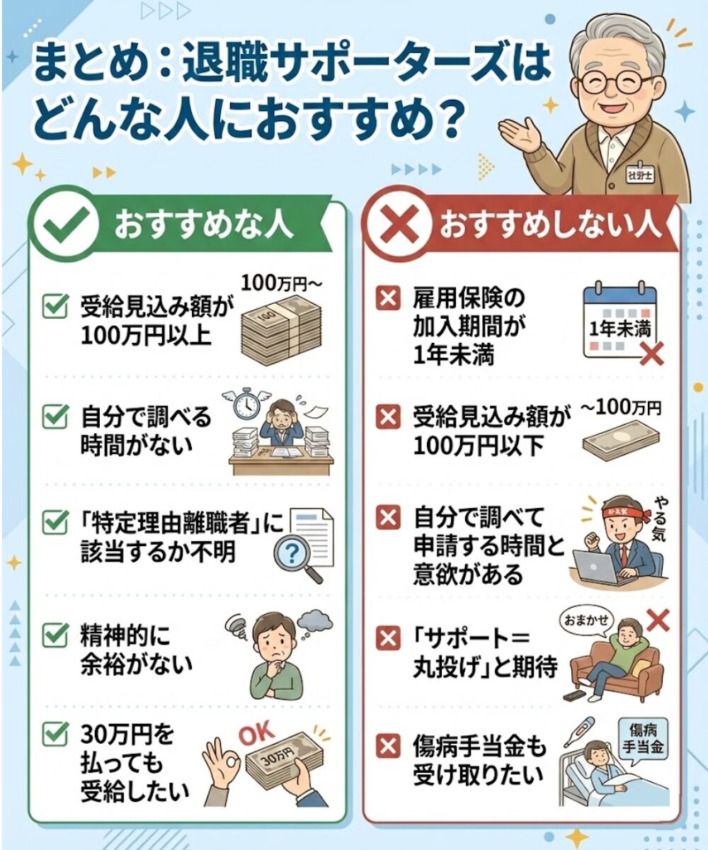 まとめ：退職サポーターズはどんな人におすすめ？
